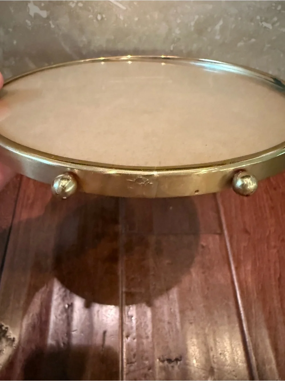 Vintage Round Gold Picture Frame 7”